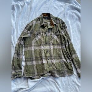 LL Bean Plaid Button Down Top